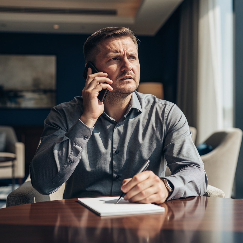 Pierwszy kontakt z klientem przez telefon w firmie usługowej